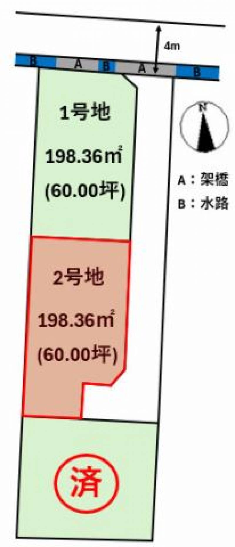 松山市南吉田町  の区画図