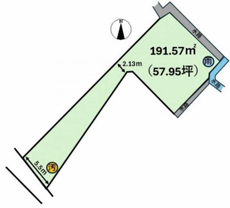 伊予市米湊  の区画図