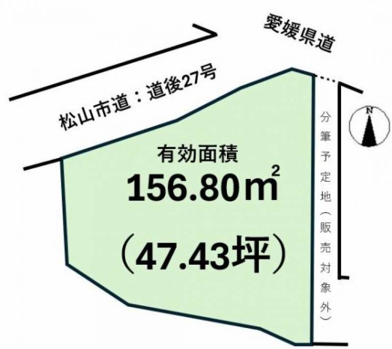 松山市石手  の区画図