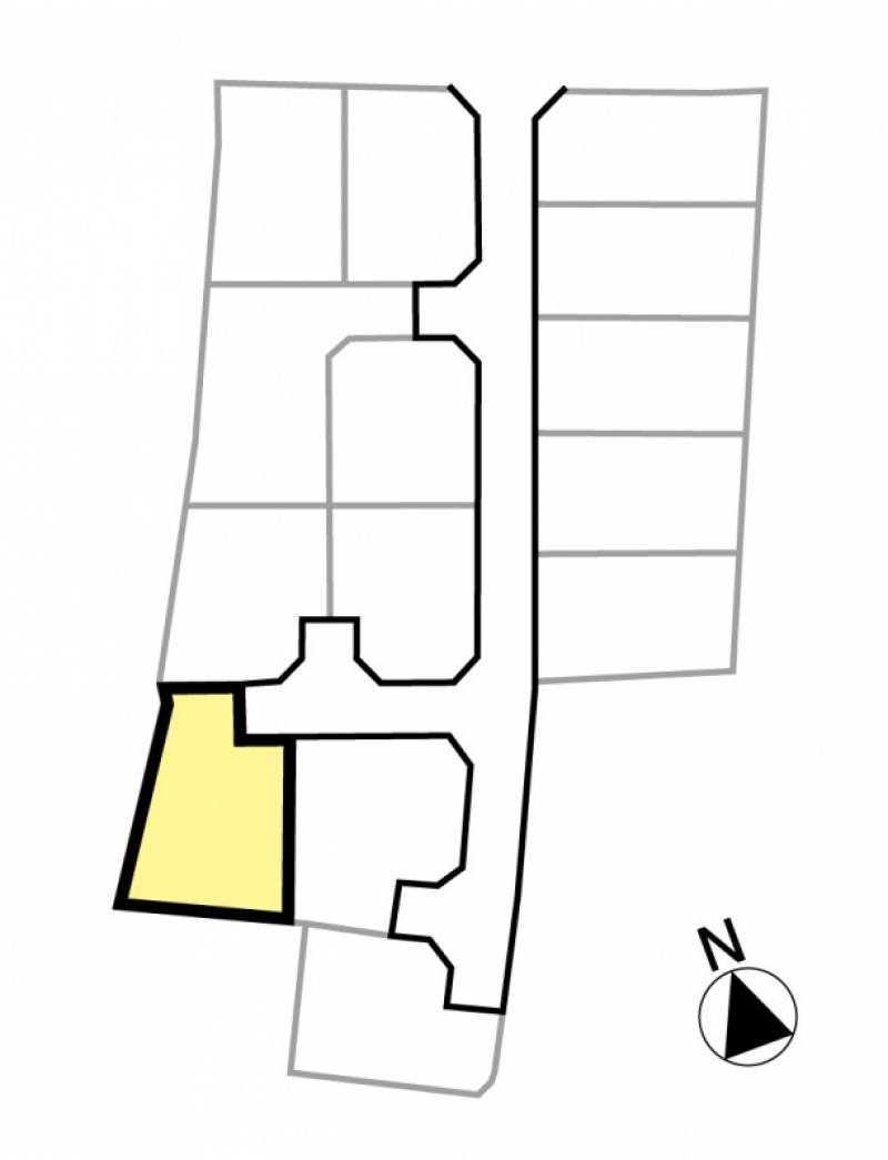 松山市久保 久保14区画10号地の区画図