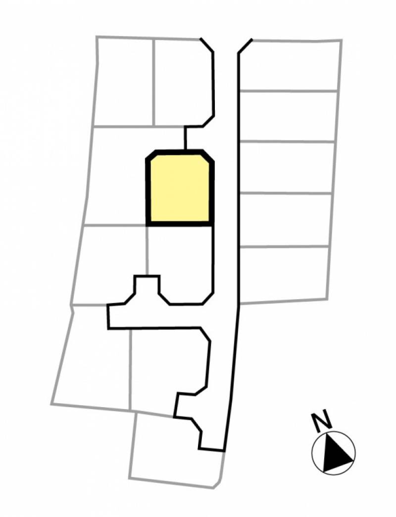 松山市久保 久保14区画13号地の区画図