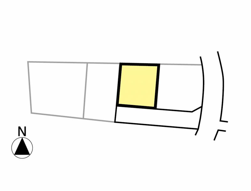 東温市牛渕 牛渕3区画2号地の区画図