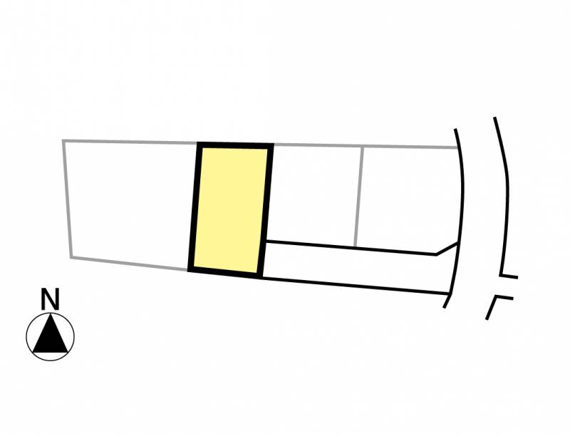 東温市牛渕 牛渕3区画2号地の区画図