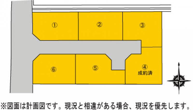 松山市東垣生町 東垣生町6区画5号地の区画図