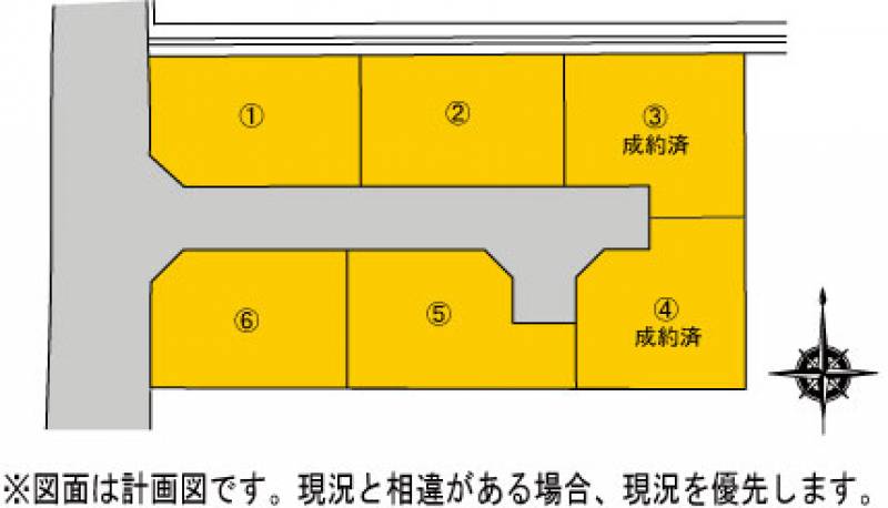 松山市東垣生町 東垣生町6区画5号地の区画図