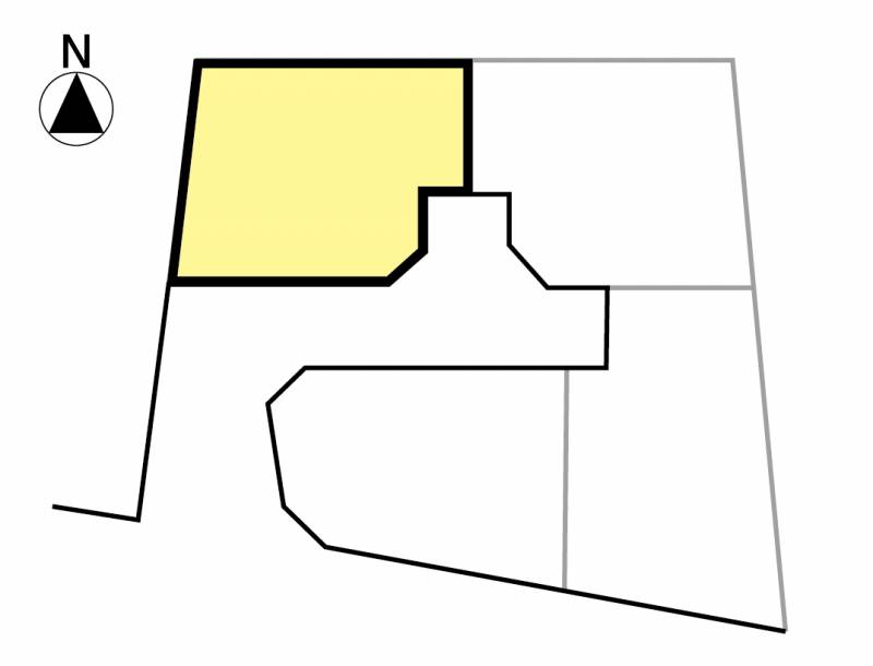 松山市石手 石手5丁目4区画1号地の区画図