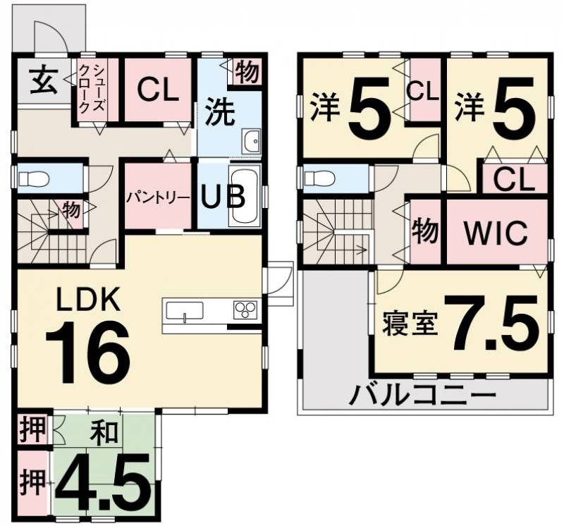 伊予郡松前町神崎 一戸建 グレースタウン伊予松前神崎2号地の間取り画像