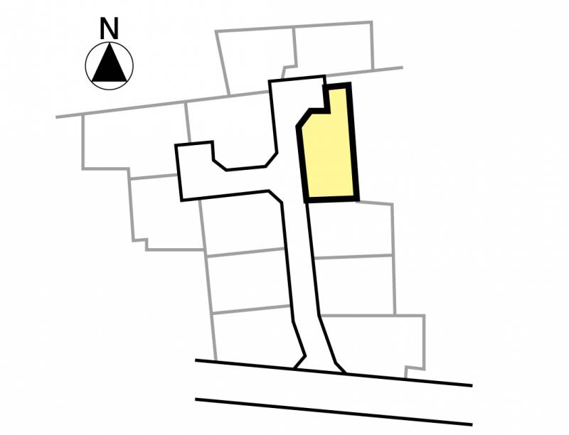 伊予郡松前町筒井 ハーモニータウン筒井6期9号地の区画図