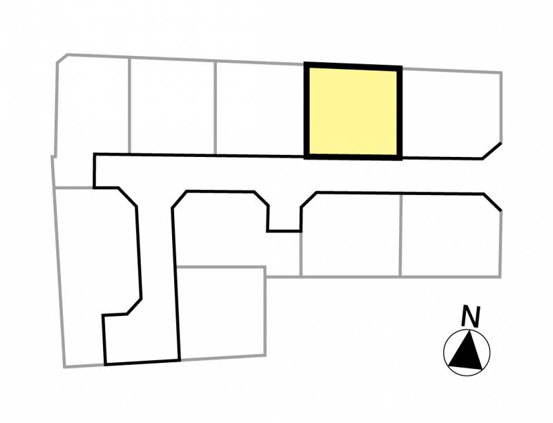 伊予市下吾川 ハーモニータウン新川12期9号地の区画図
