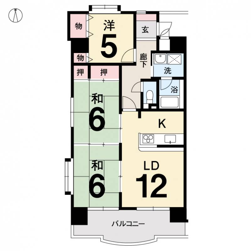 ダイアパレス木屋町 601号の間取り画像