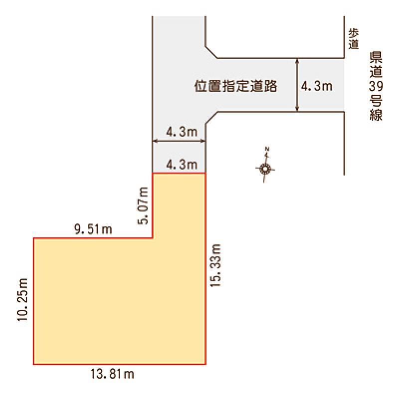 松山市勝岡町 の区画図