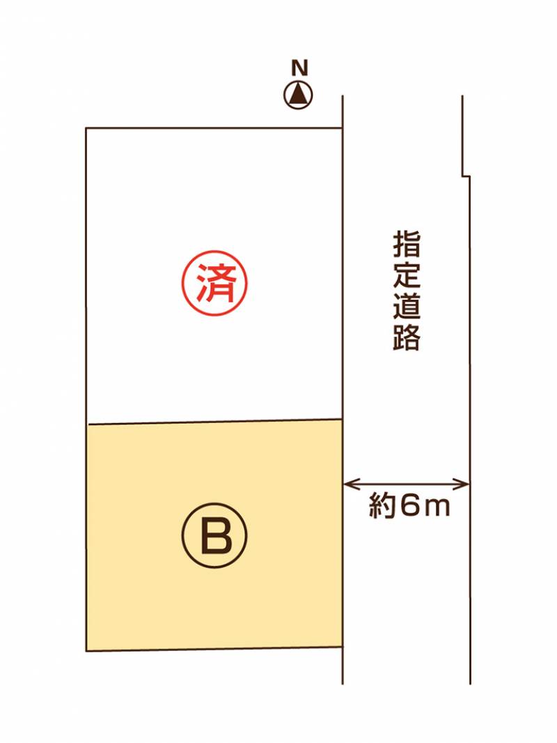 松山市南斎院町 ミセスタウン南斎院町B号地の区画図