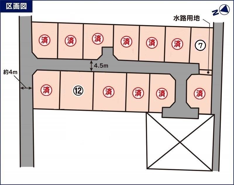 伊予郡松前町筒井 アットホームタウン筒井7号地の区画図