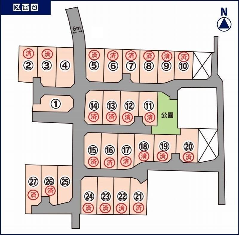 伊予市下吾川 アットホームタウン下吾川27区画1号地の区画図