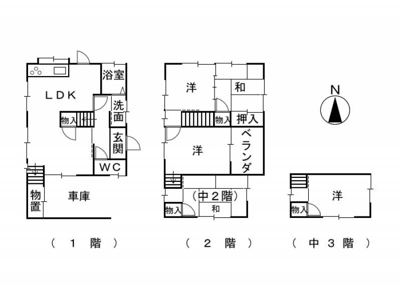 松山市平井町 一戸建 の間取り画像