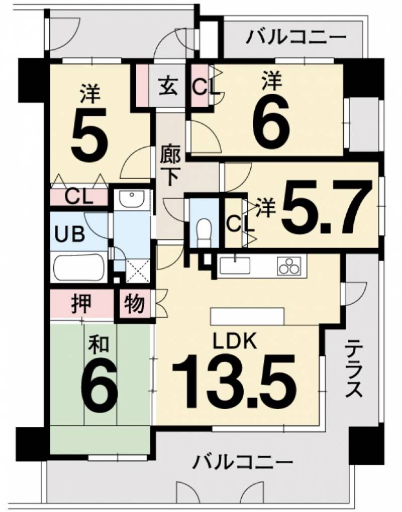 ジェイシティ久米駅前 の間取り画像