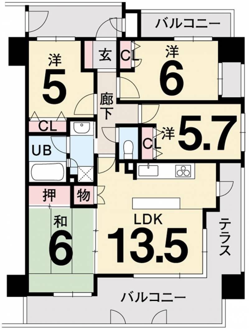 ジェイシティ久米駅前 の間取り画像