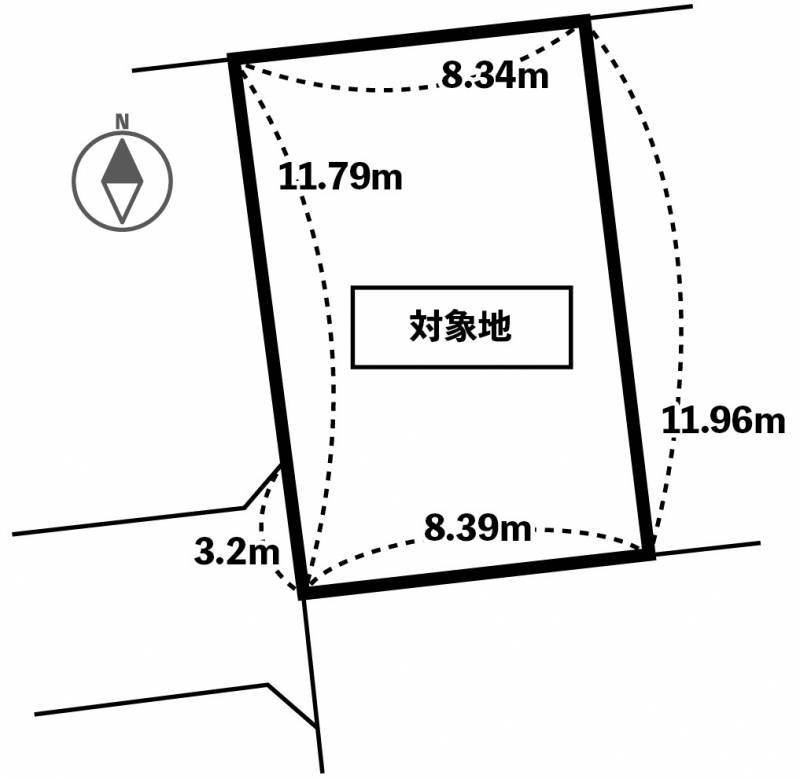 松山市北土居 の区画図