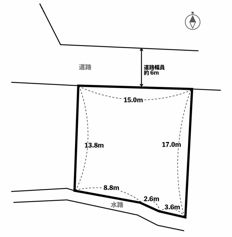 松山市北斎院町 の区画図