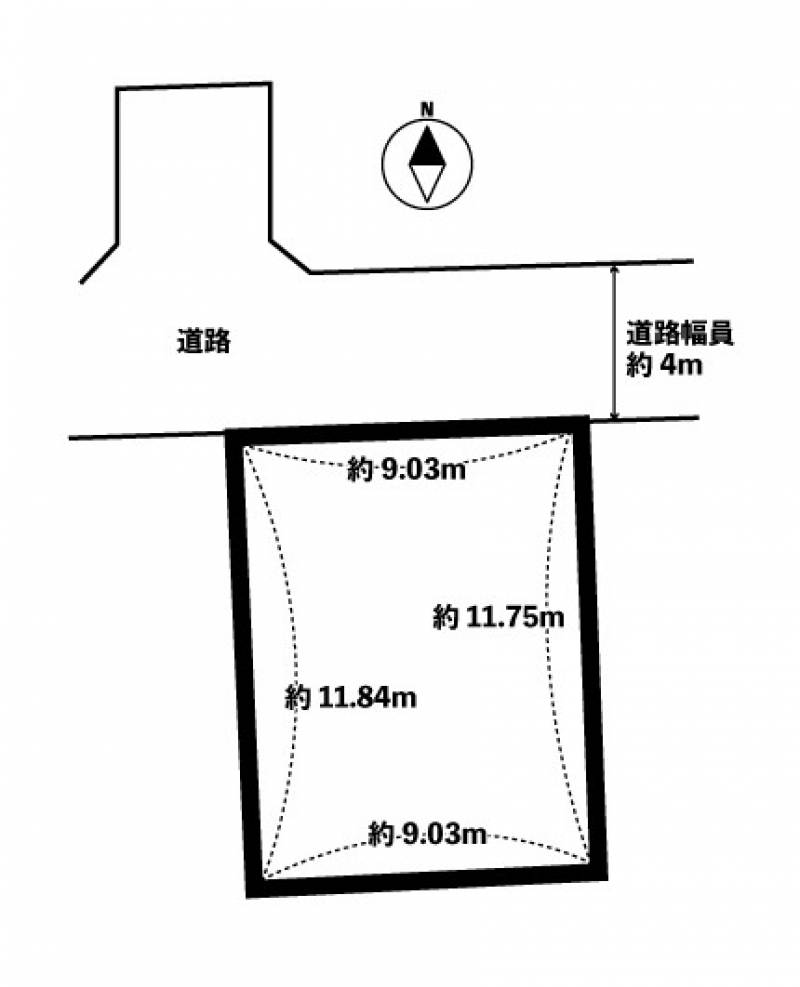 松山市空港通 の区画図