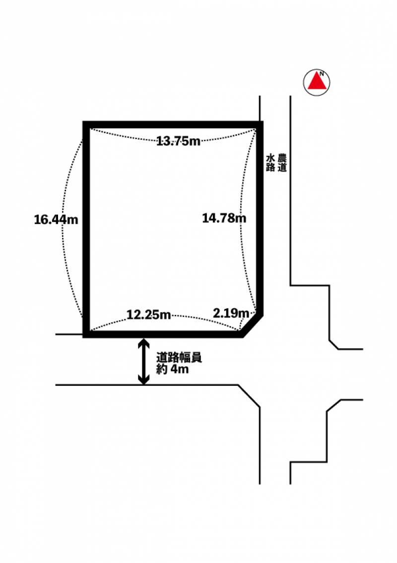 松山市土居田町 の区画図