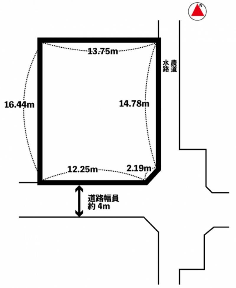 松山市土居田町 の区画図