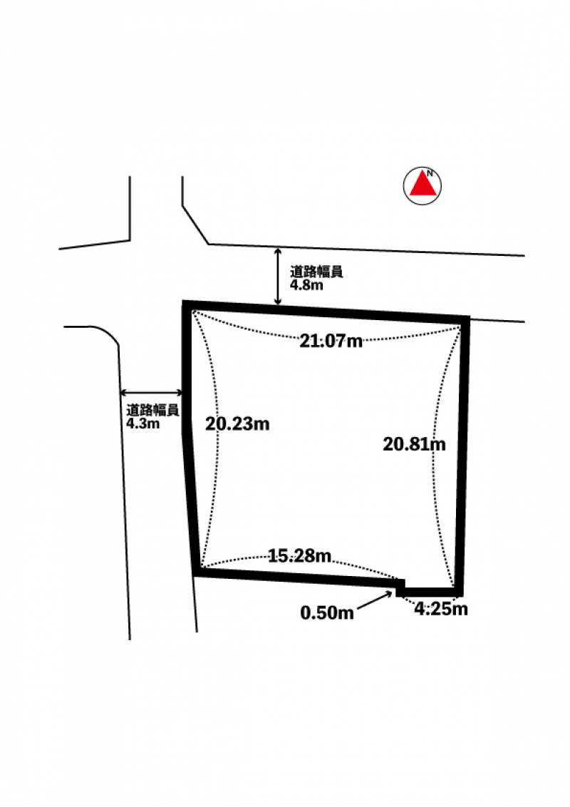 松山市西石井 の区画図