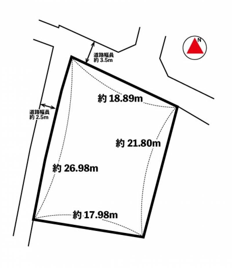 松山市上市 の区画図