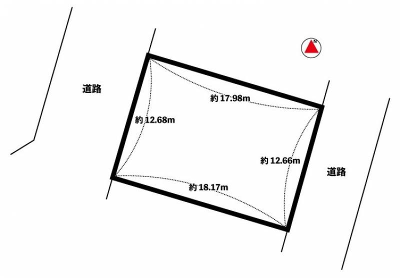 松山市南梅本町 の区画図