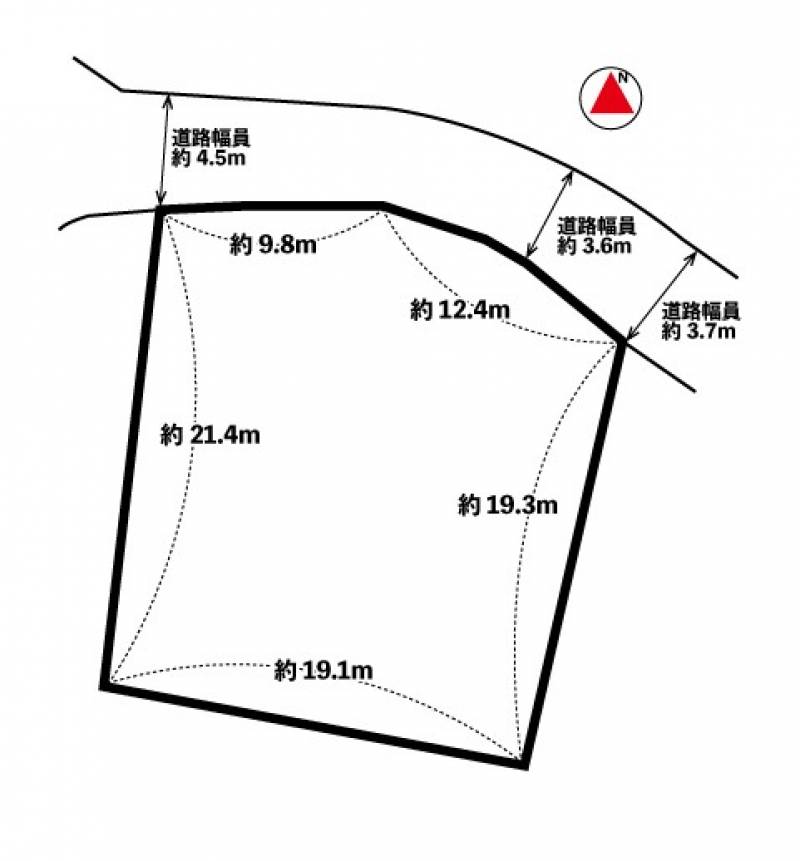 松山市溝辺町 の区画図