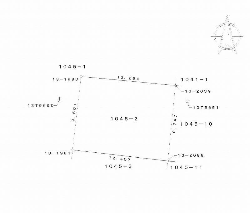 松山市道後今市 の区画図