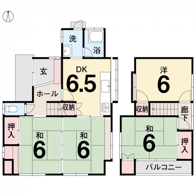 松山市保免西 一戸建 の間取り画像