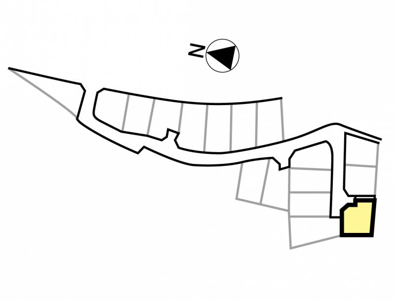 松山市東石井 メルティータウン東石井11号地の区画図