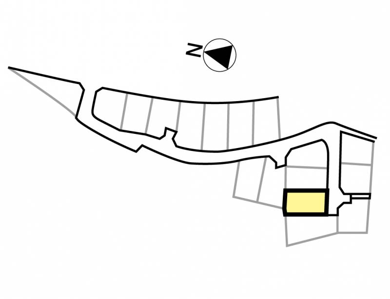松山市東石井 メルティータウン東石井13号地の区画図