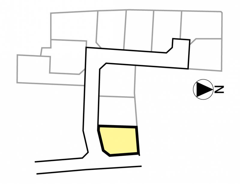 松山市中村 メルティータウン中村1号地の区画図