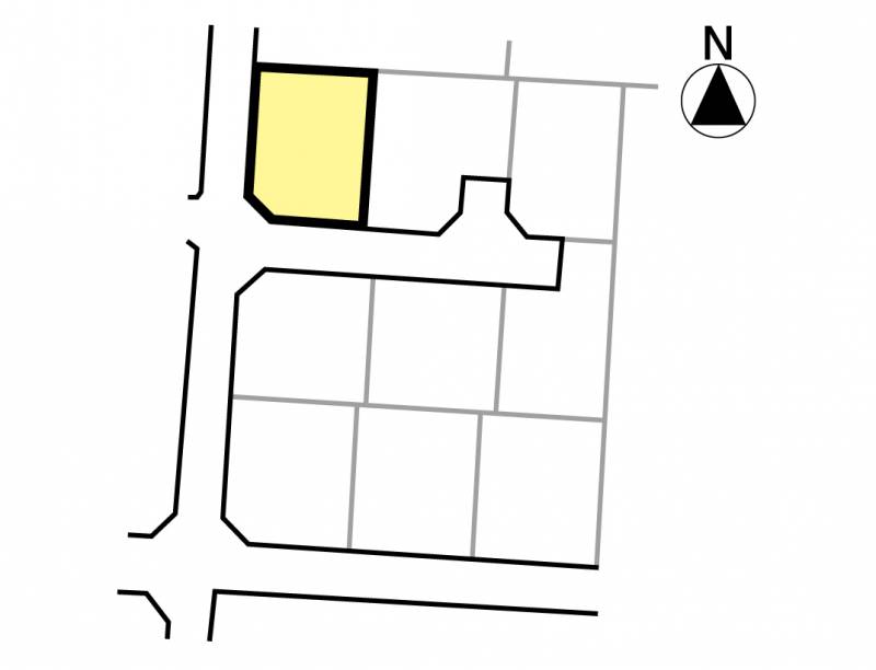 松山市余戸南 メルティータウン余戸南1号地の区画図