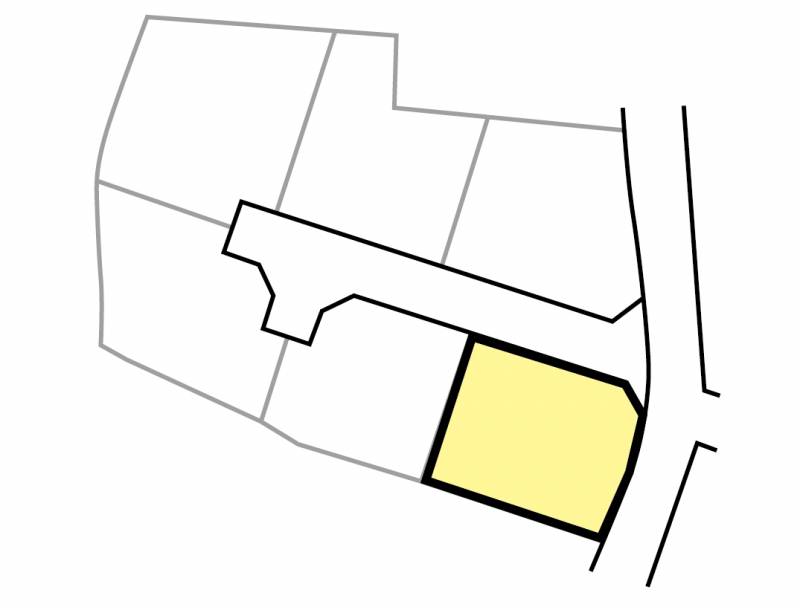 伊予郡砥部町北川毛 メルティータウン北川毛　第1期1号地の区画図