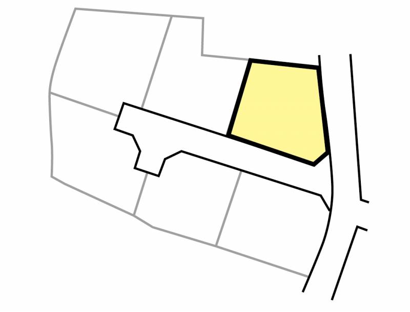 伊予郡砥部町北川毛 メルティータウン北川毛　第1期6号地の区画図