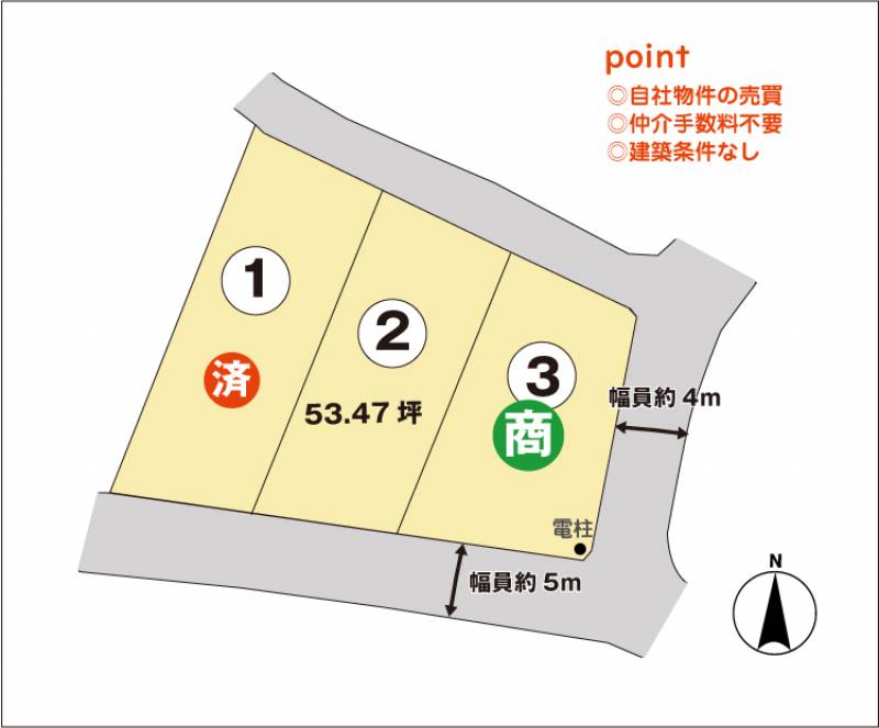 伊予市稲荷 夢タウン稲荷２号地の区画図