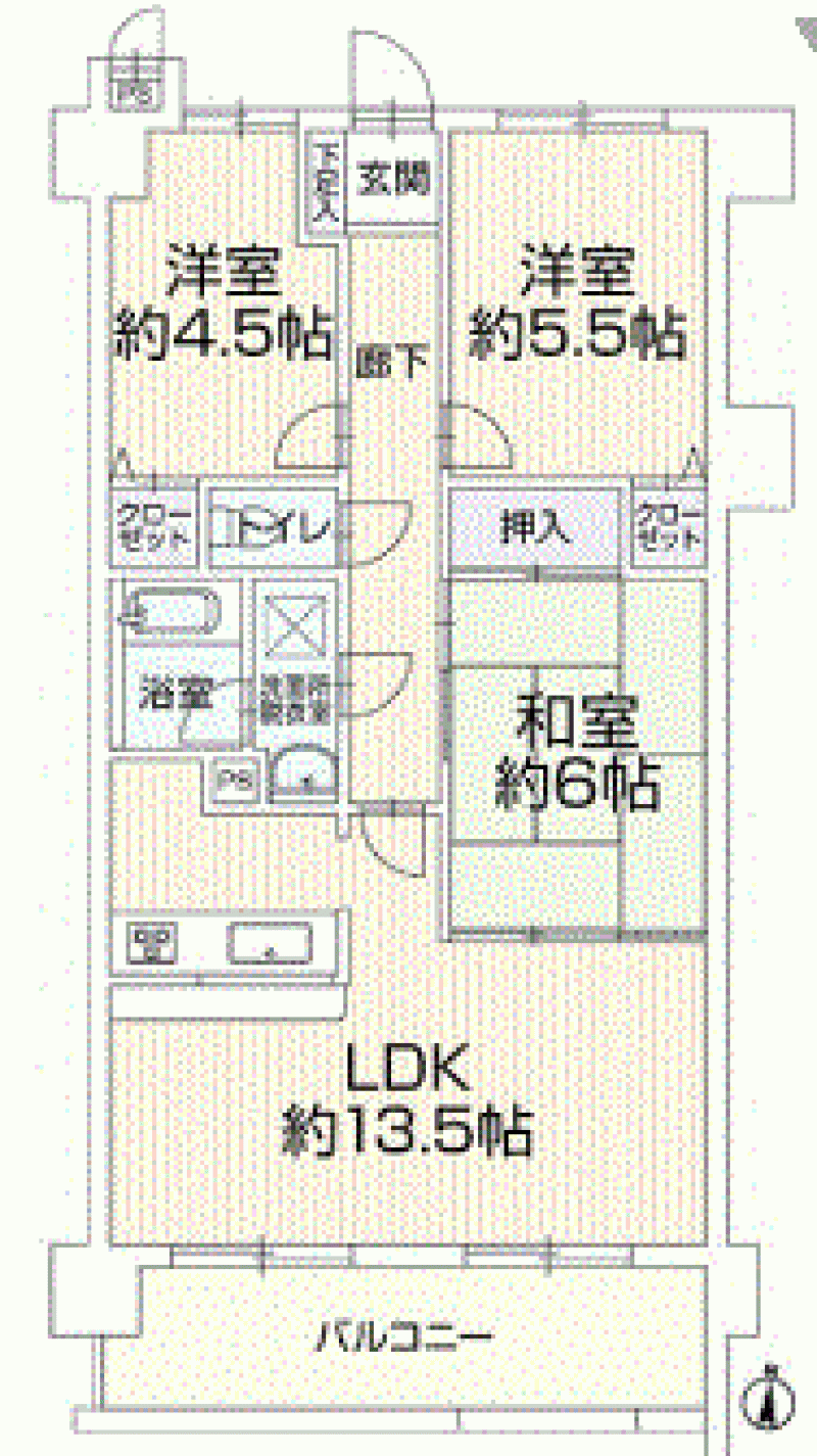 ライオンズガーデン姫原908号 908号の間取り画像