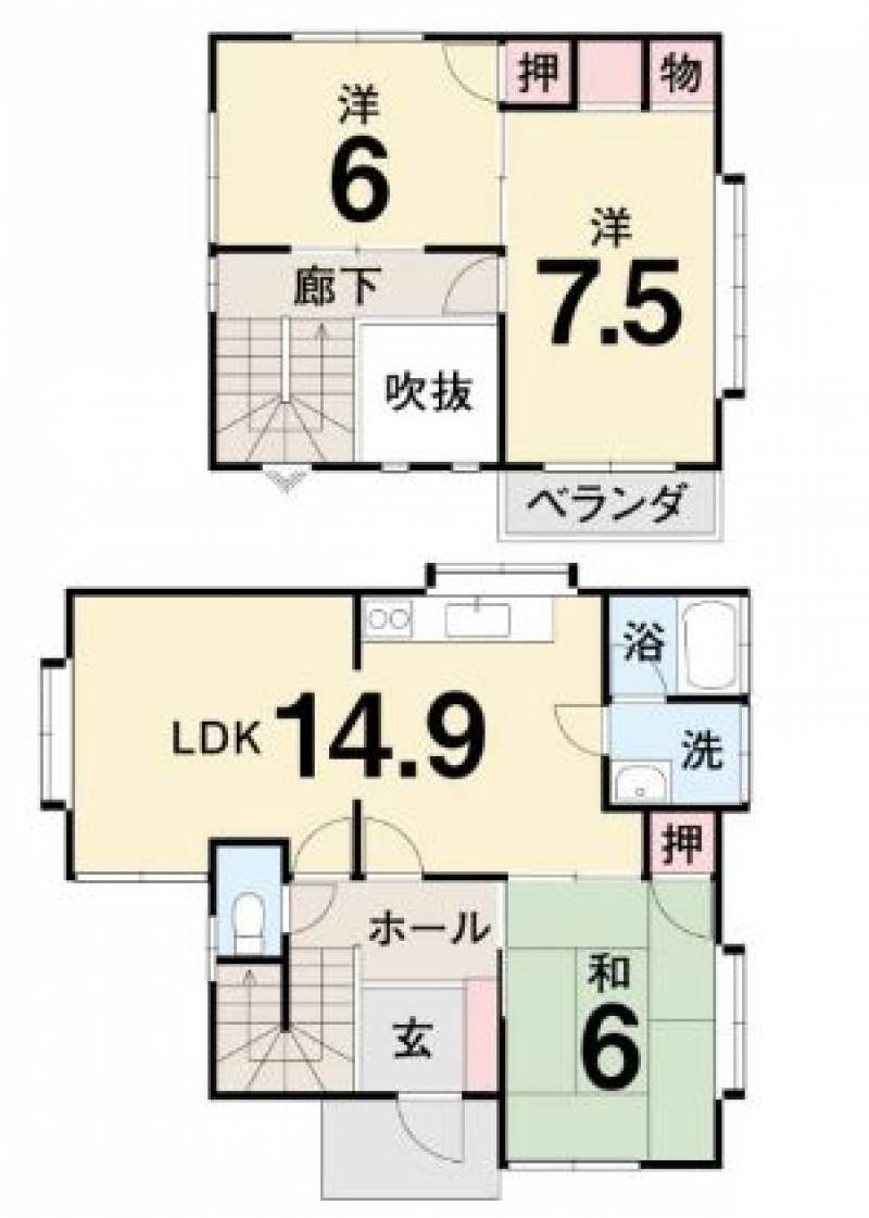 松山市西石井 一戸建 P213/8/けの間取り画像