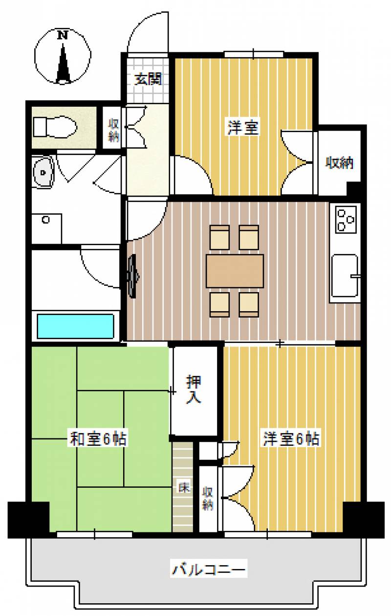 ライオンズマンション三番町 の間取り画像