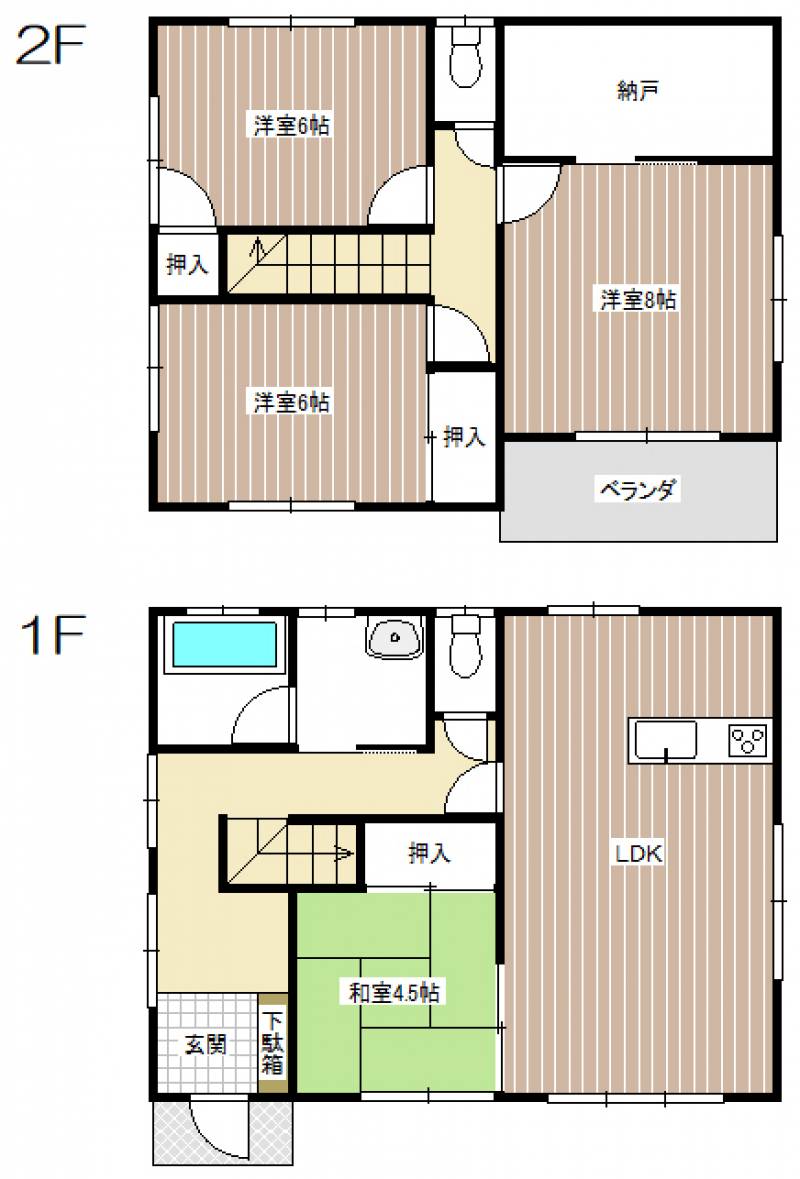 松山市久保田町 一戸建 の間取り画像