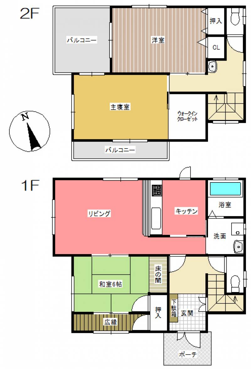 松山市堀江町 一戸建 の間取り画像