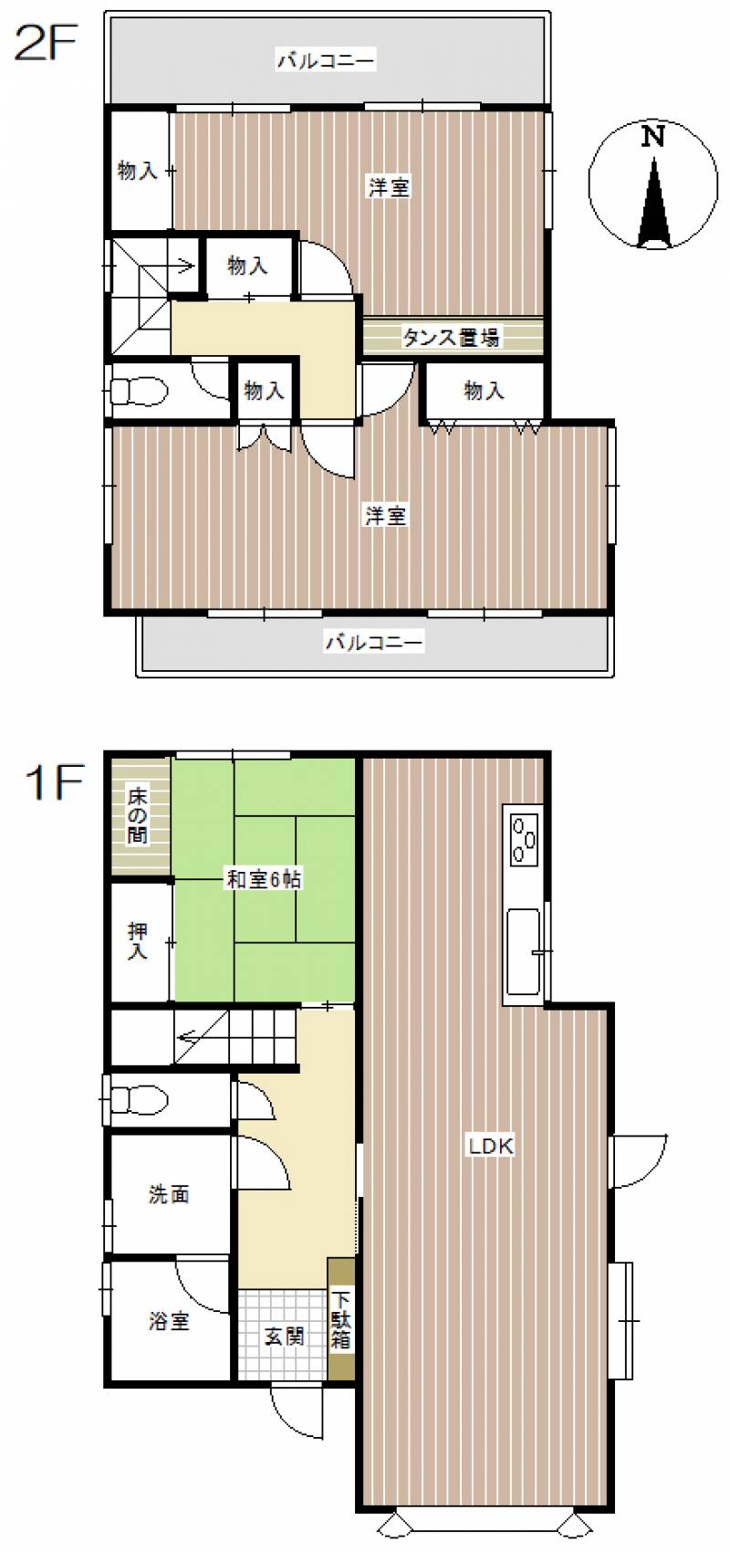 松山市石手白石 一戸建 の間取り画像