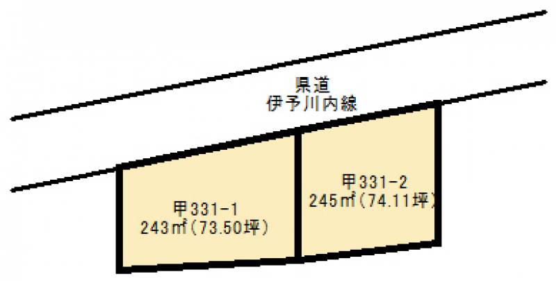 東温市上村 の区画図