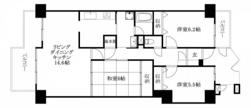 労住協永木町西ハイツ の間取り画像