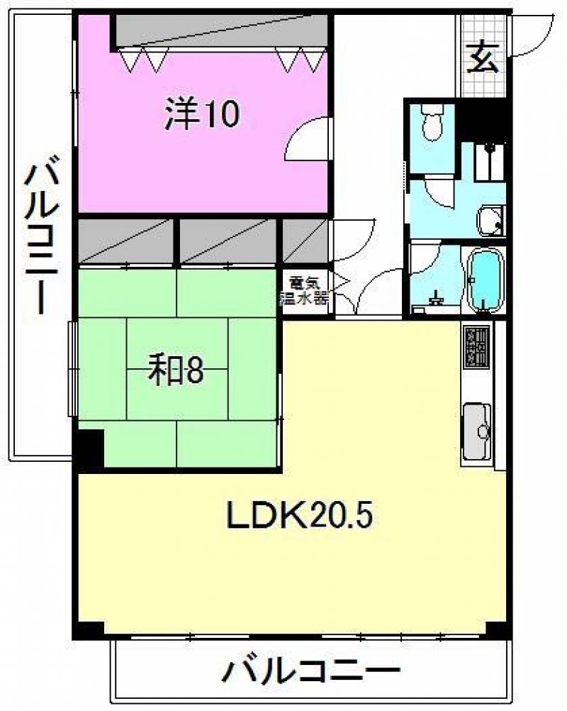 シャンボール第二千舟 の間取り画像