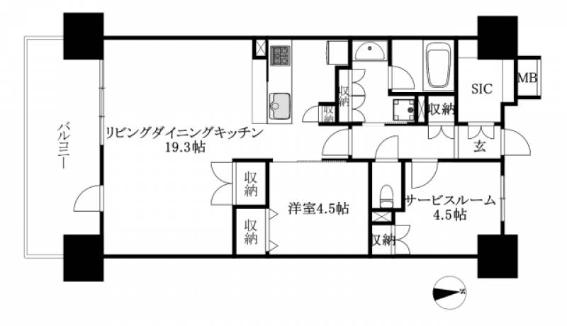 レーベン松山一番町　ＴＨＥ　ＴＯＷＥＲ の間取り画像