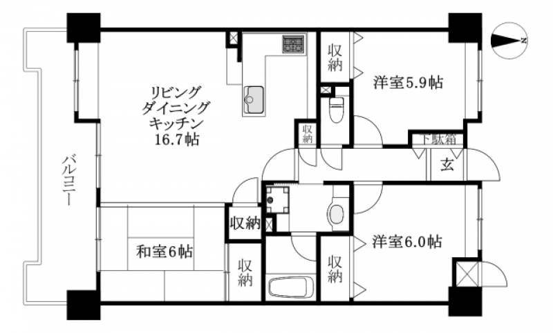 グランディア土居田 の間取り画像